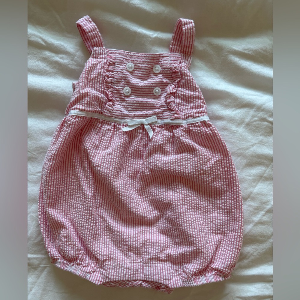 Janie and Jack Pink Textured Baby Outfit